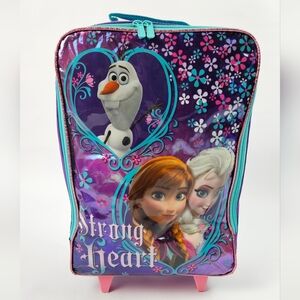 Frozen Strong Heart Character Roller Backpack with Pink and Purple Design